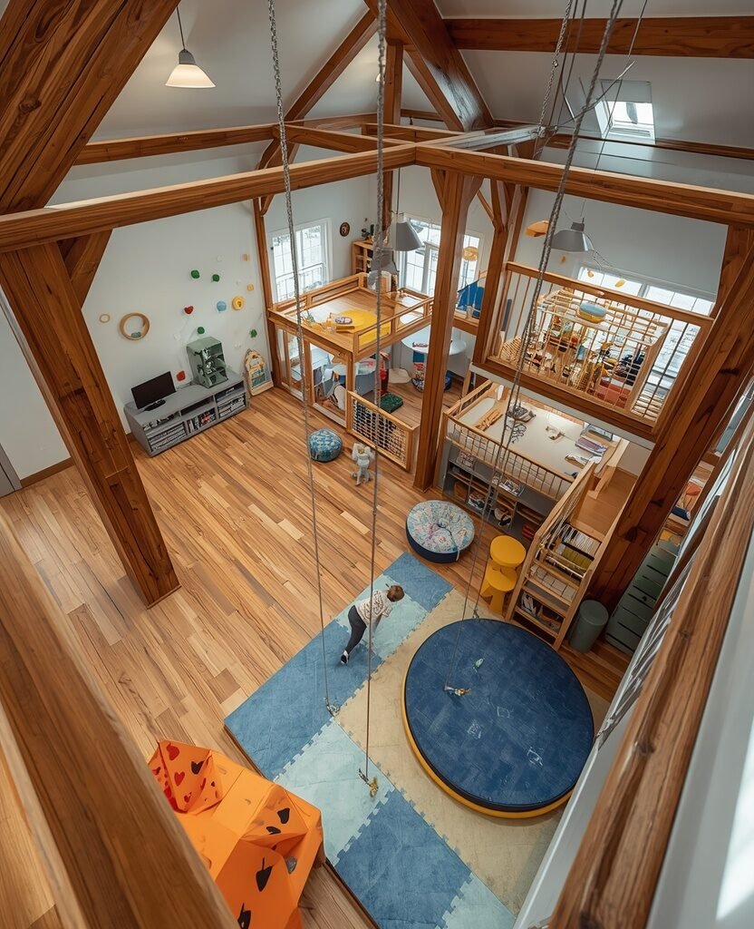 24 Indoor Jungle Gym Playroom Ideas for Kids